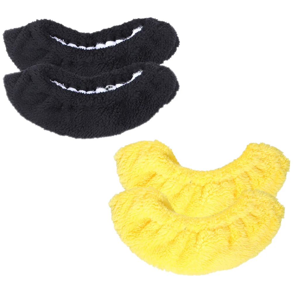

2 Pairs Ice Skate Blades Covers Black Yellow M Size Elastic Durable Guards Kids Protective Soakers Absorb Moisture Prevent
