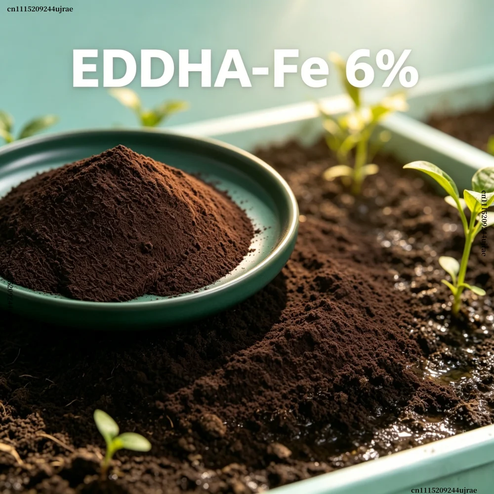 EDDHA-Fe 6% Chelated Iron Fertilizer for Plants, Fast Correcting Iron Deficiency Yellow Leaves, Water Soluble Micronutrient
