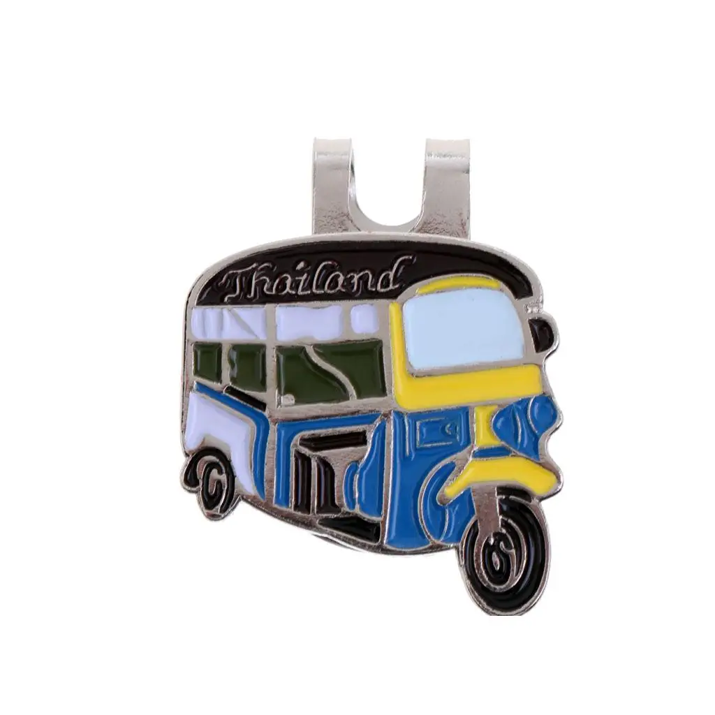 

Golf Ball Marker Pedicab Pattern Hat Clip Magnetic Golf Accessories Traffic Magnet for Golf Cap Visor