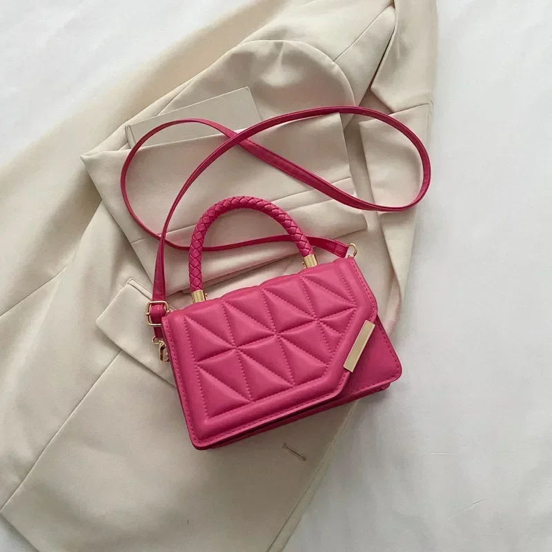 Xadrez PU couro Crossbody Bag para mulheres, LW020, LW020, bolsa de ombro, bolsas de grife, nova moda