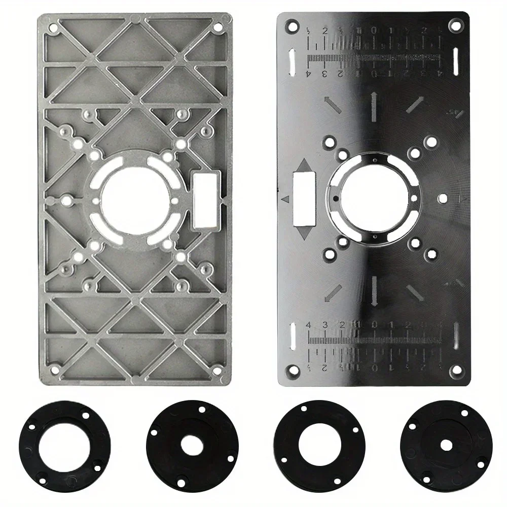 الألومنيوم راوتر الجدول إدراج لوحة الجدول لمقاعد النجارة راوتر لوحة أدوات الخشب طحن آلة التشذيب مع حلقات