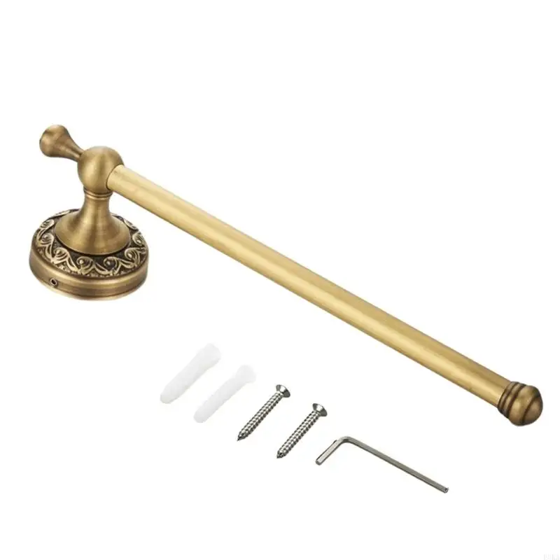 Copper Wall Mounted Tissue Holder Copper Single Towels Rod Enduring view 5