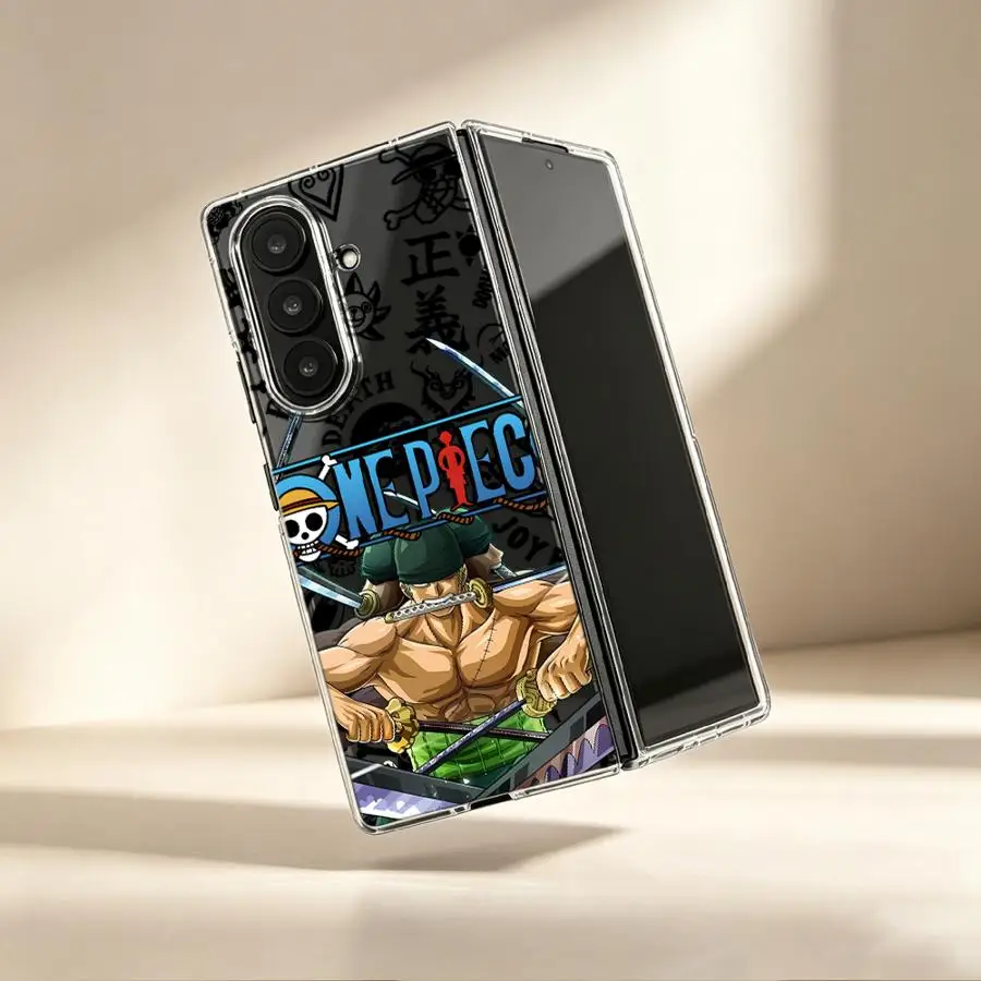 Case for Samsung Galaxy ZFold6 ZFold4 ZFold3 Z Fold 7 6 5 4 3 ZFold7 ZFold5 Transparent Soft Phone Cover Ones Pieces Z-Zoro