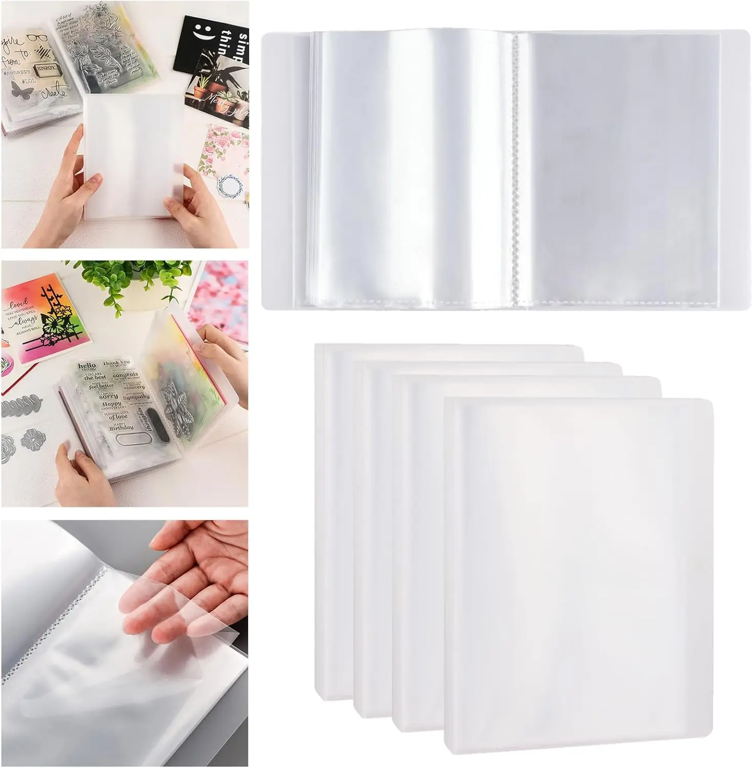

5 Pieces Mini Storage Booklet with 40 Pages A6 Album Storage Organizer