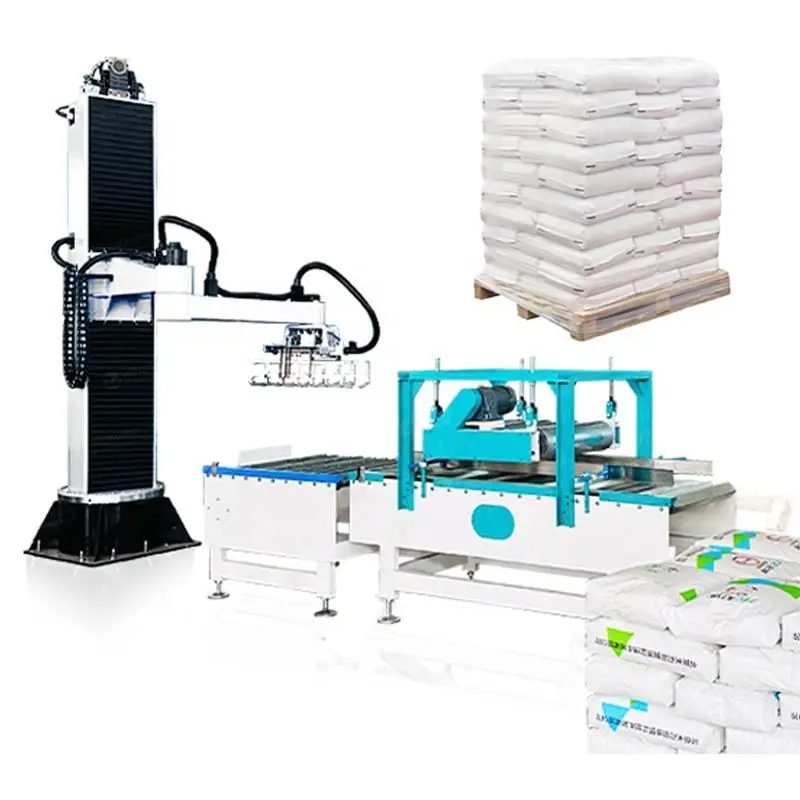 Heavy-Duty 100kg Flour Sack Stacking Palletizer for Efficient Warehousing