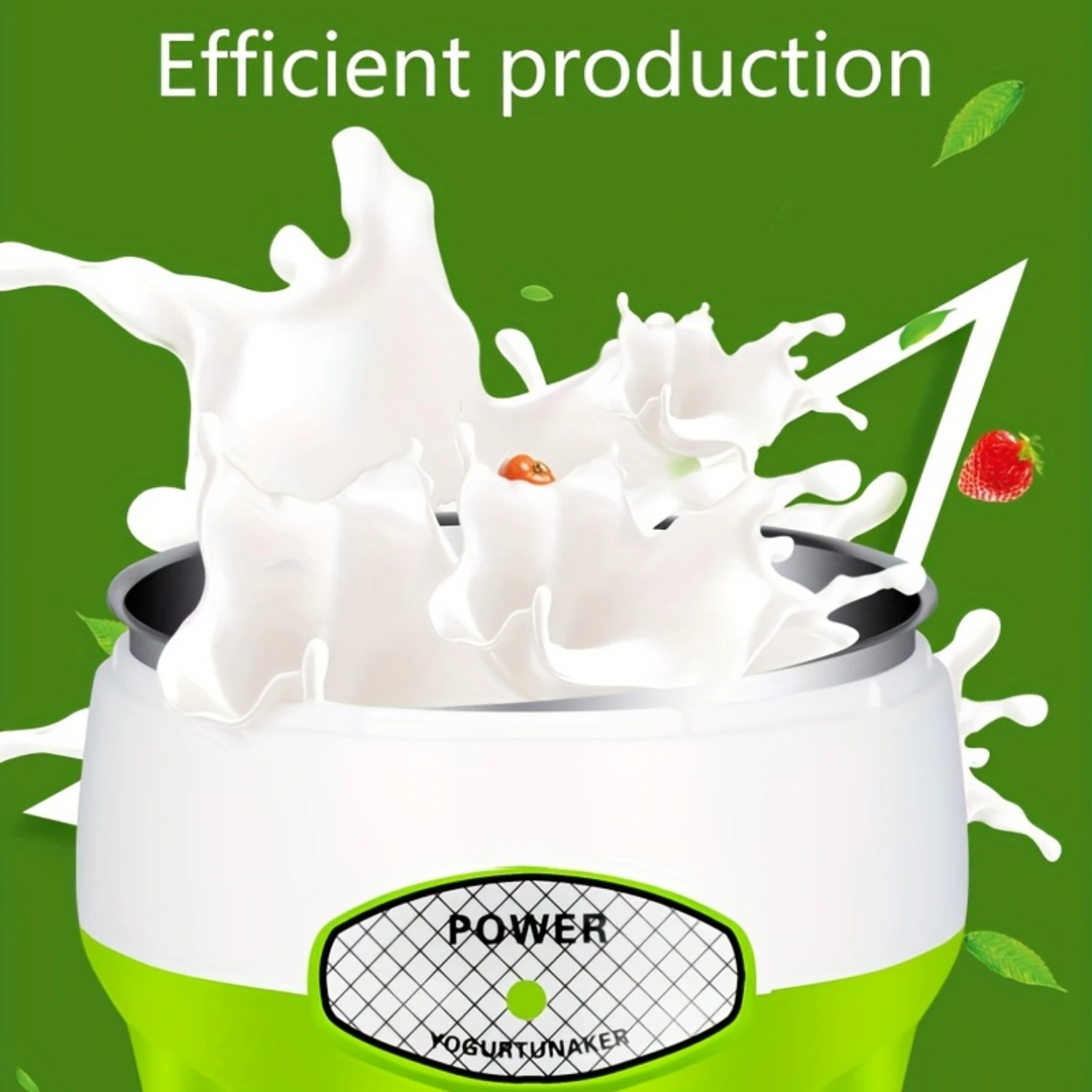 Effortless 1L Homemade Yogurt Maker - Stainless Steel, Fully Automatic, Energy-Efficient,  Plug