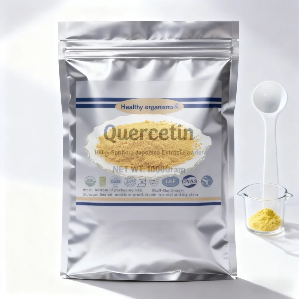 Global hot selling factory custom sealed aluminum foil bag packaging high-purity CAS 6151-25-3 99% quercetin powder