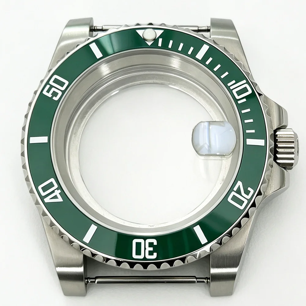 SUB Green GMT Blue Ceramic Bezel Watch Case 40mm Accessories For NH35 NH36 NH34 Miyota8215,2813 ST1612 Movt Assemble Watch parts
