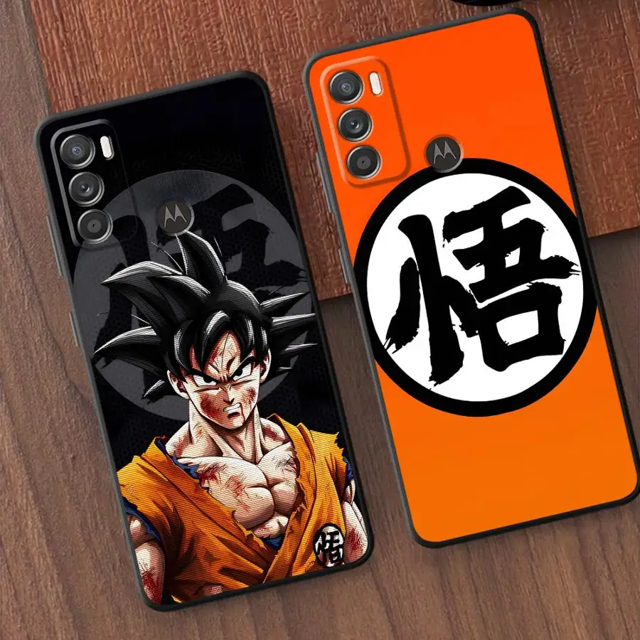 

Dragon Ball Goku Logo Case for Motorola Moto G52 Edge 20 Pro 30 Lite G22 Edge40 G51 G73 G53 G30 G72 G60s G71 G60 G32 G50 Black