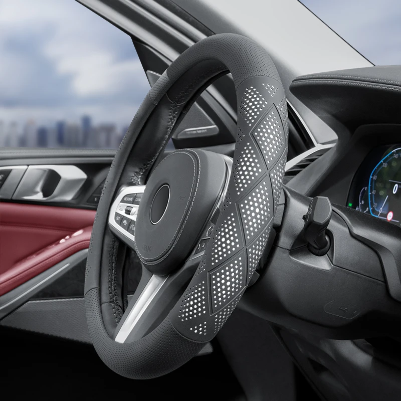 New Leather Steering Wheel Cover 38cm15