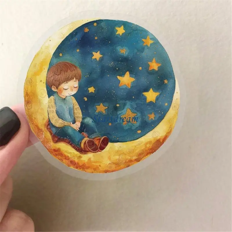 50 Sheets Luggage Sticker Decal Fairies Tale Watercolor Sticker Reward Sticker K92C