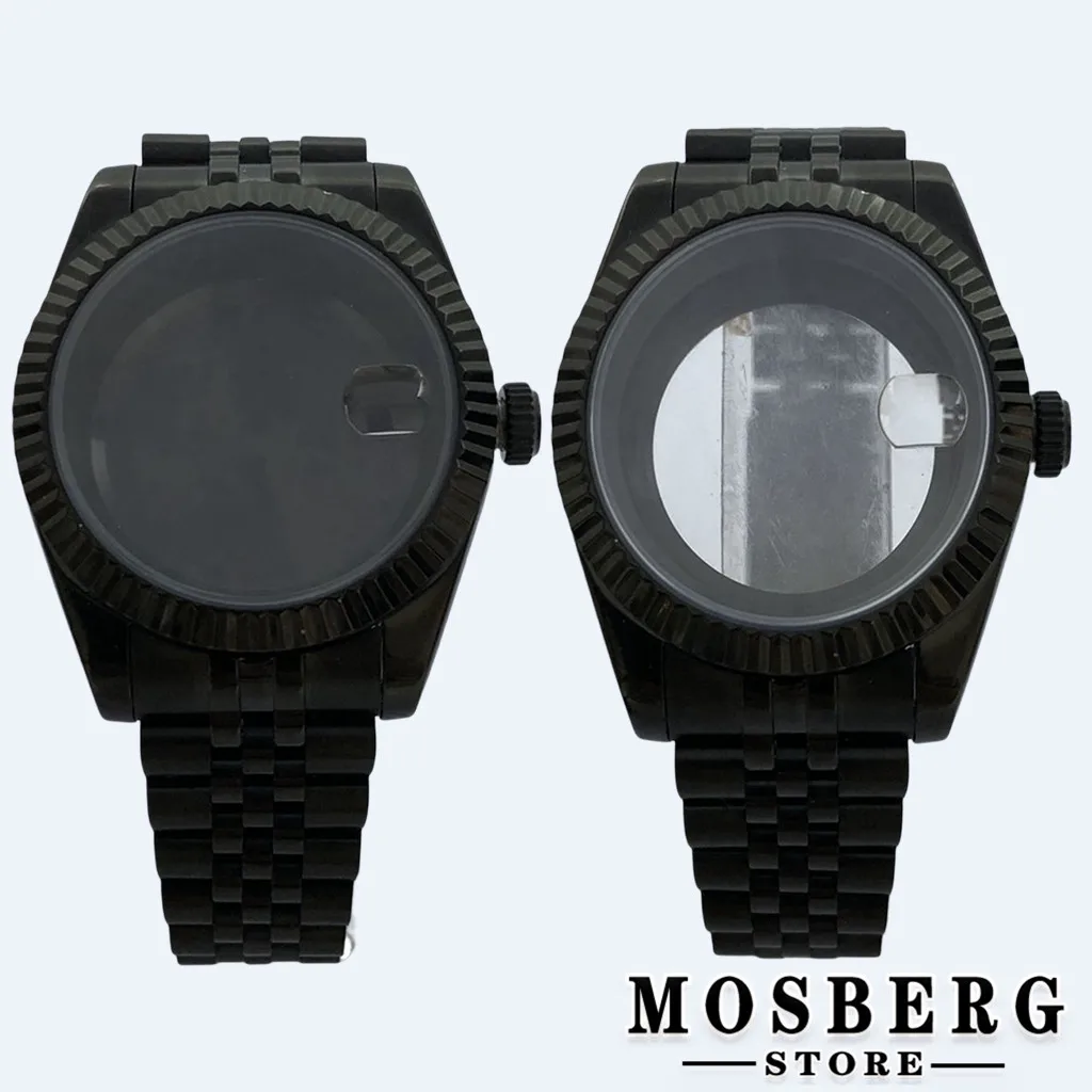 

Black 36mm 39mm Watch Case Stainless Steel Sapphire Glass For NH35 NH36 ETA2824 2836 Miyota8215 8205 821A PT5000 ST2130 Movement