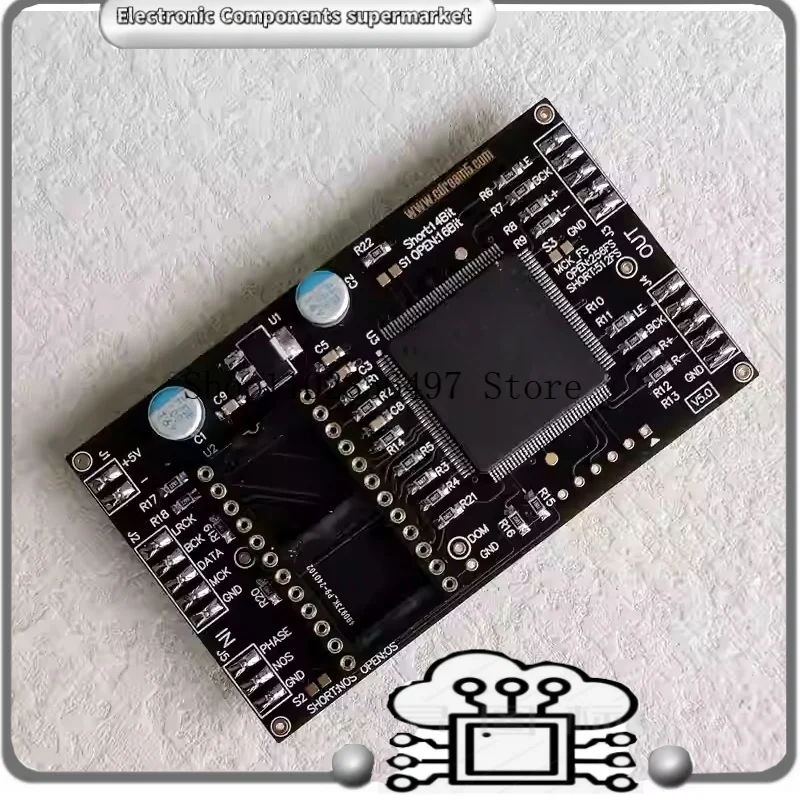 

SAA7220 TDA1540 /TDA1541 Format Conversion Driver Module NOS/OS Switching 384K/24bit for Raspberry Pi