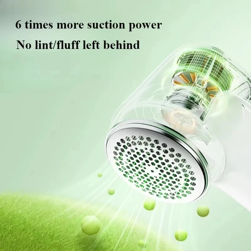 Xiaomi Fabric 면도기, LED 디스플레이가 포함된 충전식 린트 제거제, 3단 속도, 의류, 가구, 소파용 6잎 블레이드 면도기 ﻿