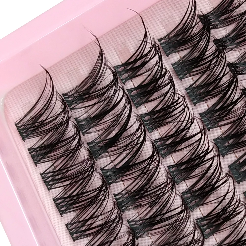30 Reihen 240 Stück Wimpernbüschel, Volumen-Wimpernbüschel mit Spikes, Wimpernverlängerung, Wispy Spiky Einzelwimpern, DIY-Wimpernverlängerung – Detail 12