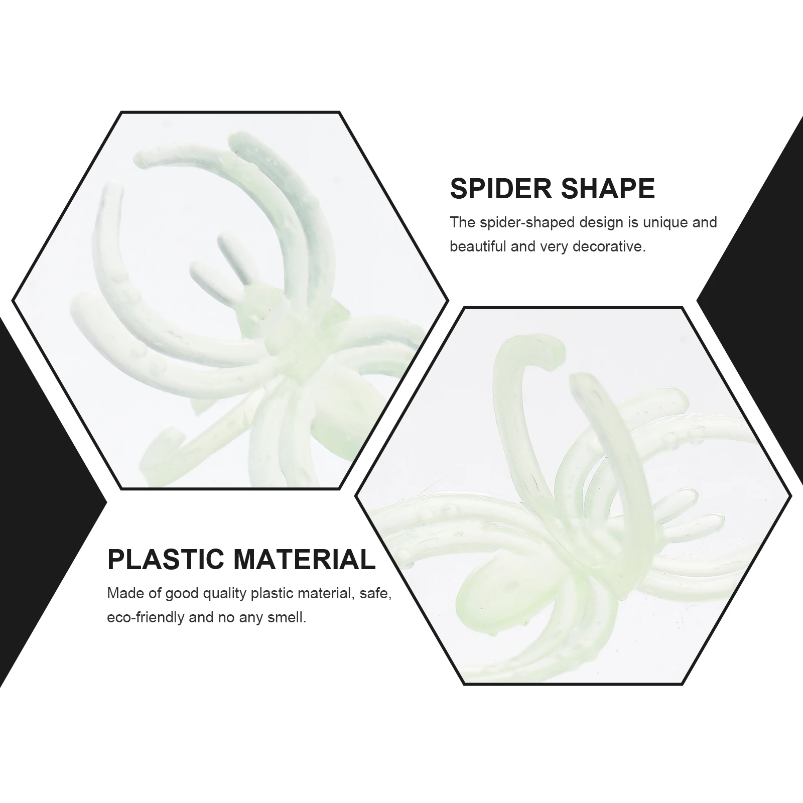 

144 Pcs Spider Finger Glow in the Dark Halloween Party Decoration Plastic Toy for Kids Adults Costume