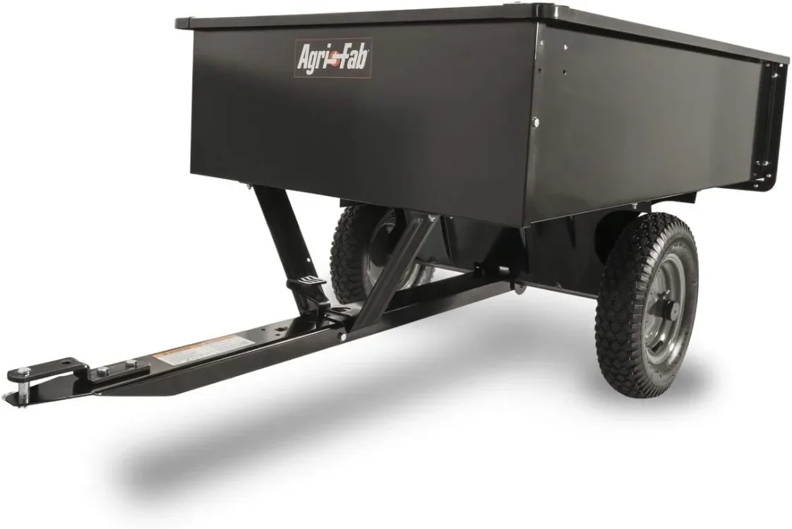 

Good 45-0101 Steel Utility Lawn & Garden Dump Cart, For Riding Lawn Mowers, 12 cu ft/750# Capacity; 16" Pneumatic Wheels