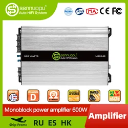 Sennuopu M300.1D Monoblock Amplifier Car Sound Amplifier Class D Subwoofer Audio Processors for Car 300W