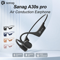 Sanag A30S Pro Air Conduction Wireless Bluetooth 5.3 Earphone Open Ear 360° Panoramic Sound Headphone IPX7 Waterproof Headset