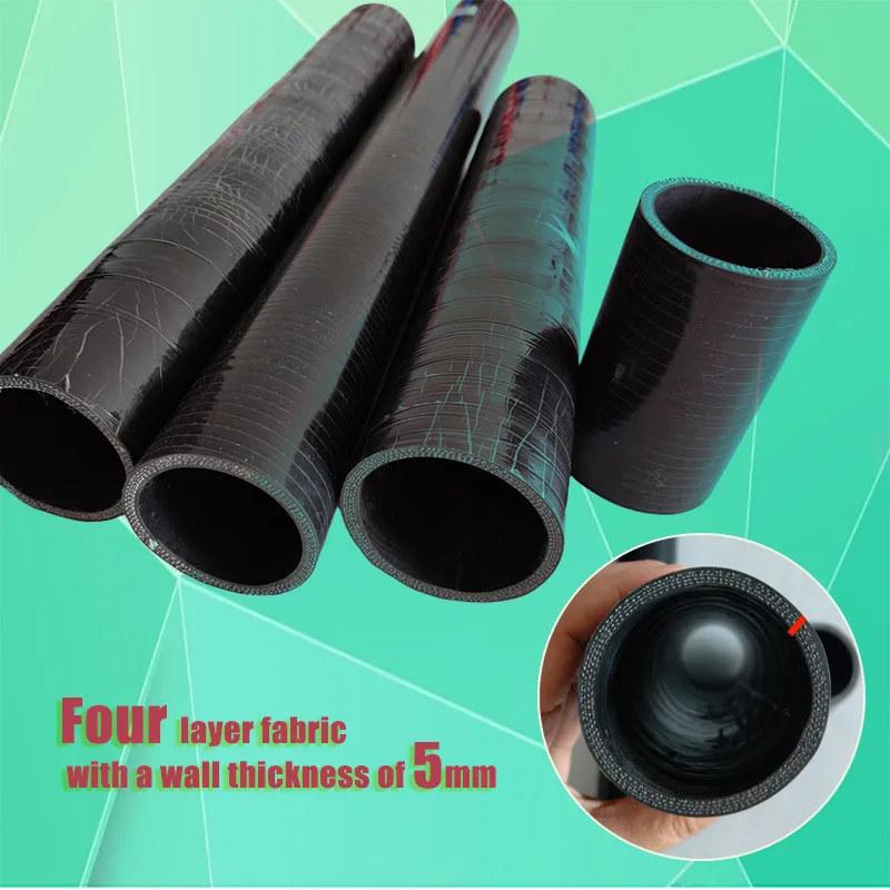 ID16-200mm blackstraight silicone intercooler tube, coolant hose length optional, high temperature and high pressure hose can be