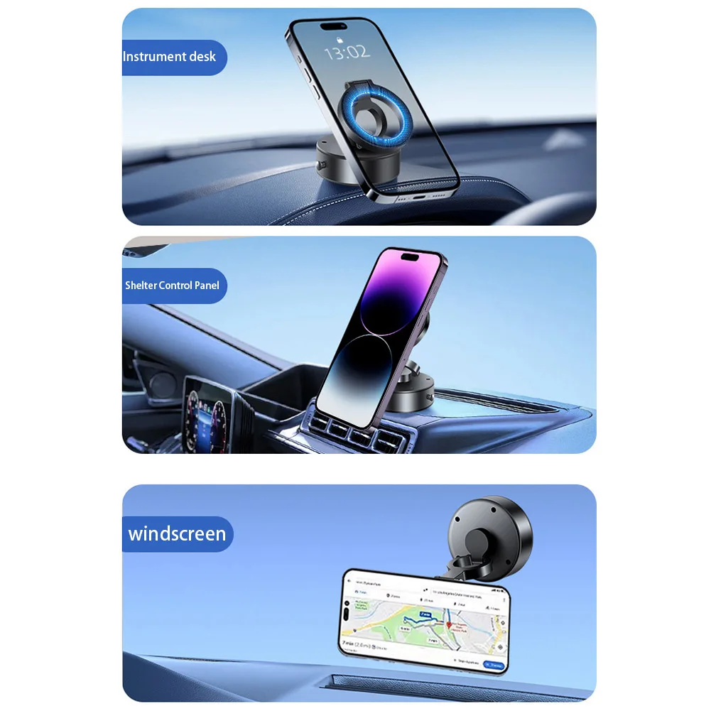 

Magnetic Car Phone Holder Car Dash Phone Mount Anti Shake Car Phone Bracket Hands Free Foldable Phone Stand for Smartphone