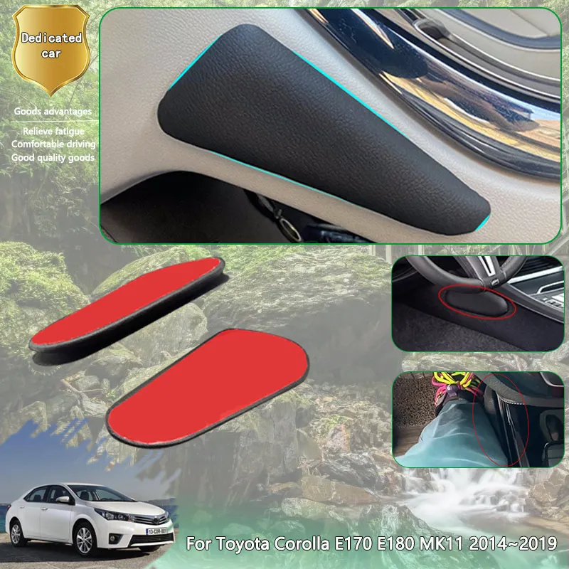 

For Toyota Corolla E170 E180 MK11 2014~2019 Car Thigh Support Cushion Center Control Leg Knee Rest Cushions Elbow Pad PU Lether