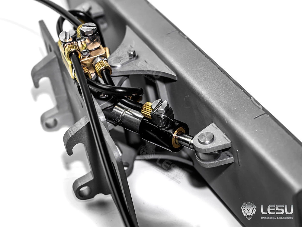 RC 1/14 Metall-Bulldozer-Anbauteil, Hydraulisches Baumaschinenmodell für Tamiya Muldenkipper, für VOLVO Anhänger-Kipper DIY-Teil – Detail 6
