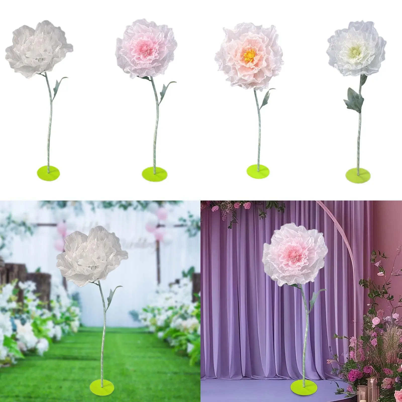 

Giant Flower Backdrop Home Decor Elegant DIY Supplies Floral Arrangement for Ceremony Party Birthday Mariage Banquet Outdoor