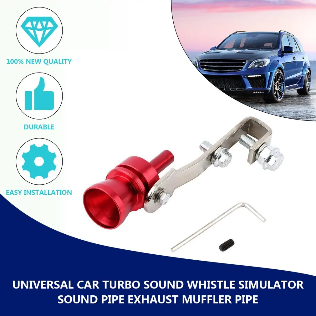 Auto BOV Turbo Sound Whistle Tube, Tubo de escape, Simulador de som, Quente, Universal, Carros