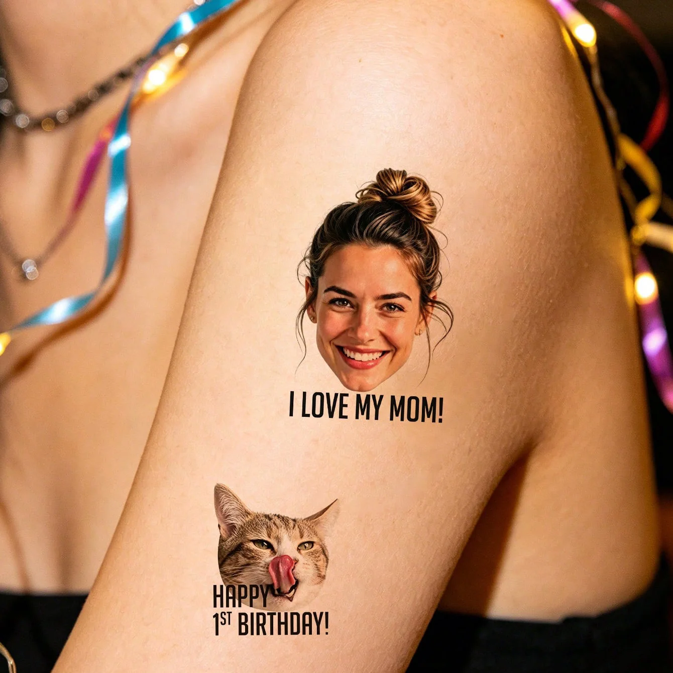 10/30/60/90/120 unidades. Tatuajes temporales personalizados, ideales para fiestas de cumpleaños, bodas, decoración para la novia y el novio, con texto personalizado, para uso diario.