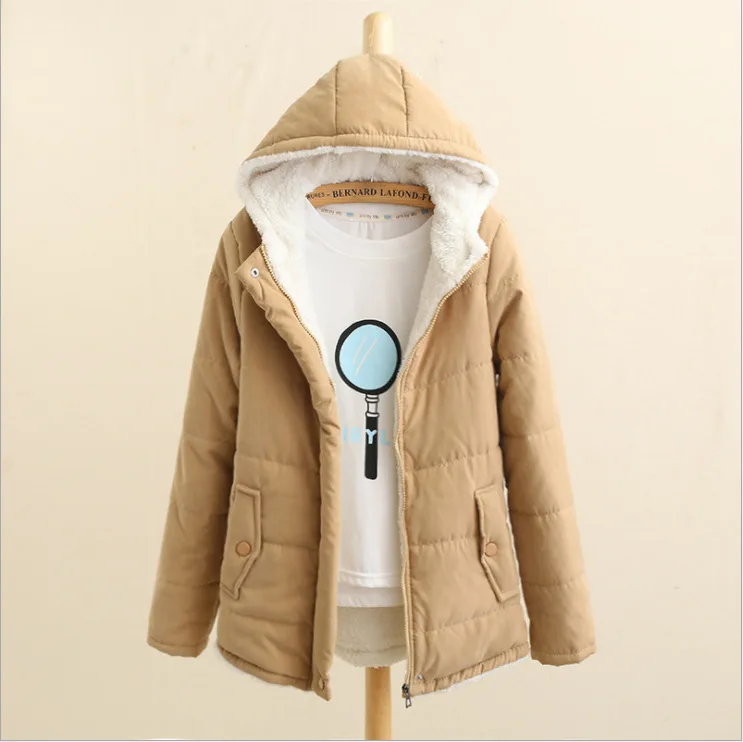 2024 New Autumn and Winter Korean Version Versatile Loose Hooded Thickened Velvet Cotton Coat Women\'s Imitation Sherpa Jacket