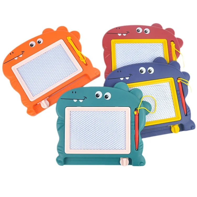 Children's Cartoon Dinosaur Drawing Board Fun Puzzle Magnetic Small Graffiti Black White Magnetic Writing Board Kids Drawing Toy