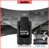 Vandlion A23 Body Mounted Camera Full HD 1080P IR Night Vision Motion Detection 14 H Recording Device Wearable Small Camcorders