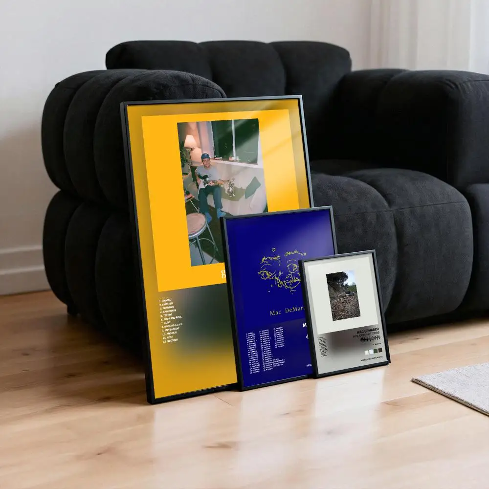 Mac DeMarco Poster Peelable Self-Adhesive Album Cover Poster Stickers, Frameless Wall Art for Singer Band Pop Rap Bedroom