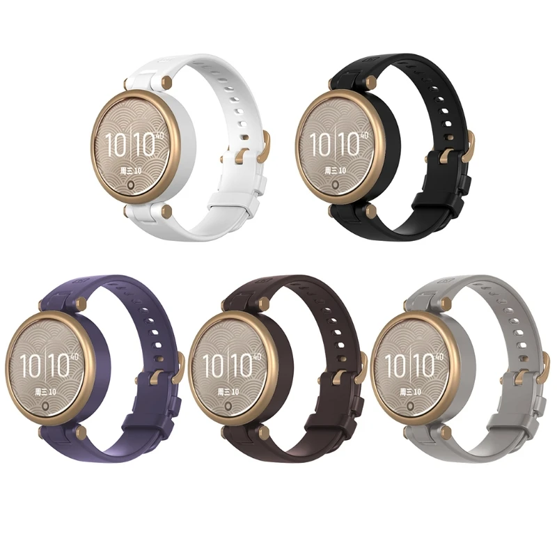 Soft Silicone Smart Watch Strap Fashion Waterproof Durable Watchband Wristband Strap for Garmin Lily Smart Watchband