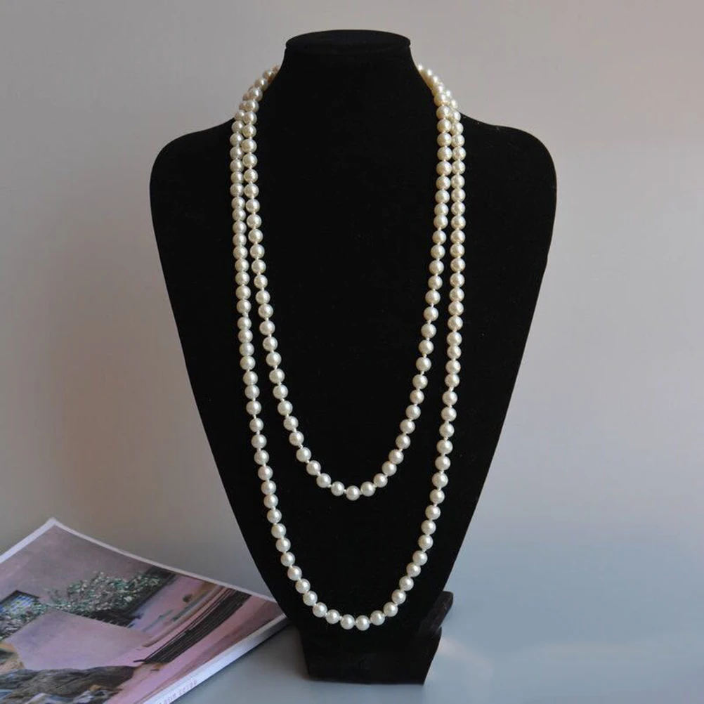 

4pcs Party Necklace Headband Cigarette Holder Long Gloves 1920s Flapper Costume Accessory Set for Women Prom Event