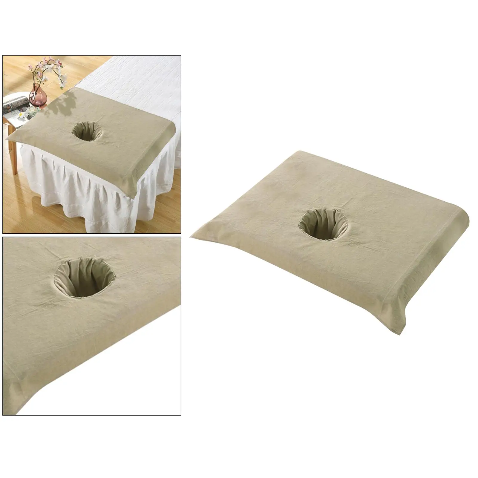 

6x Half Massage Table Sheet Breathable Cosmetic Beauty Hole Towel 8x27.55inch