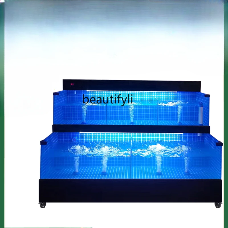 

Seafood Pool Refrigerator One Restaurant Seafood Fish Tank Commercial Seafood Tank Supermarket