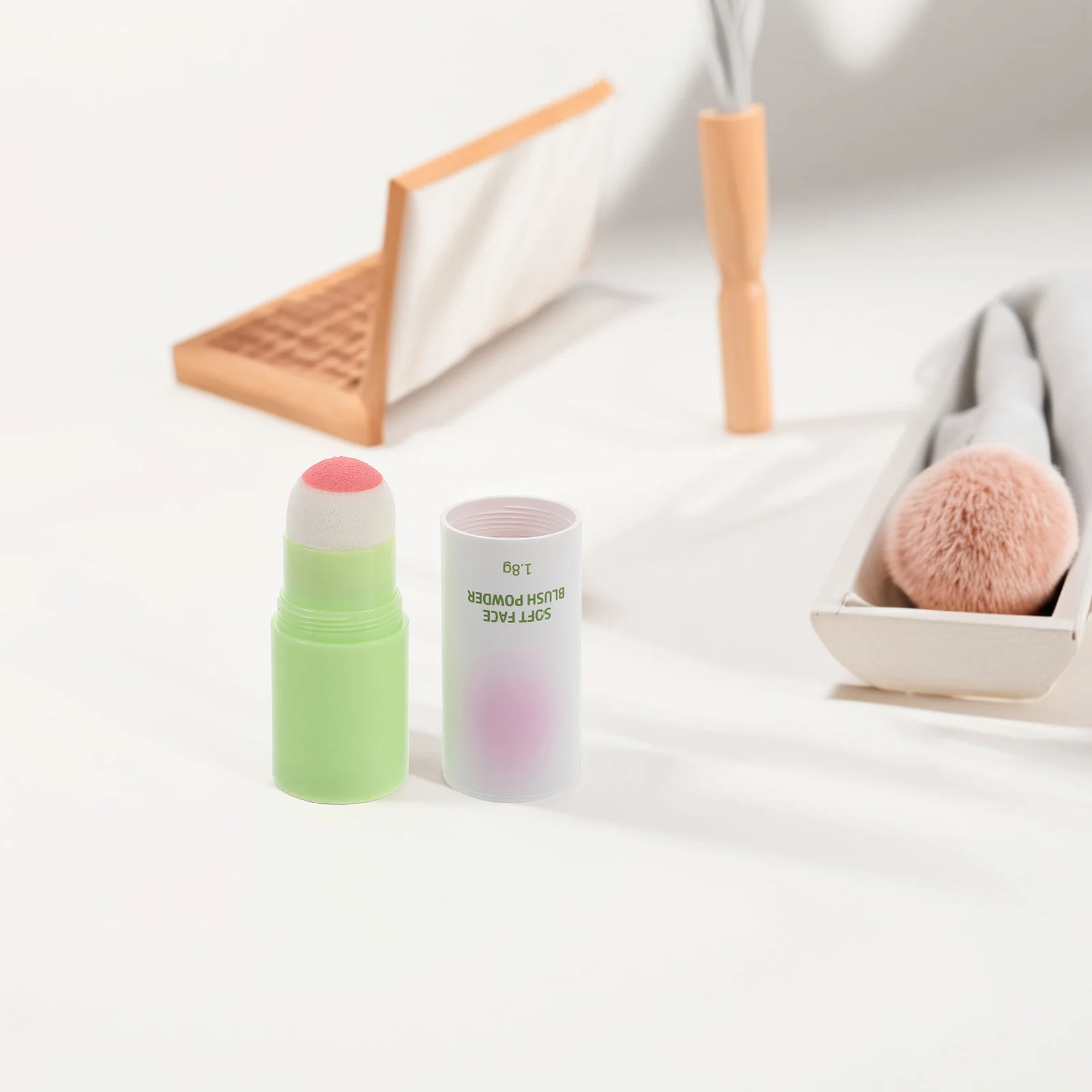 

Stick Sponge Applicator Creamy Blendable Makeup Stick Smooth Finish Longlasting Wear Cheek Contour