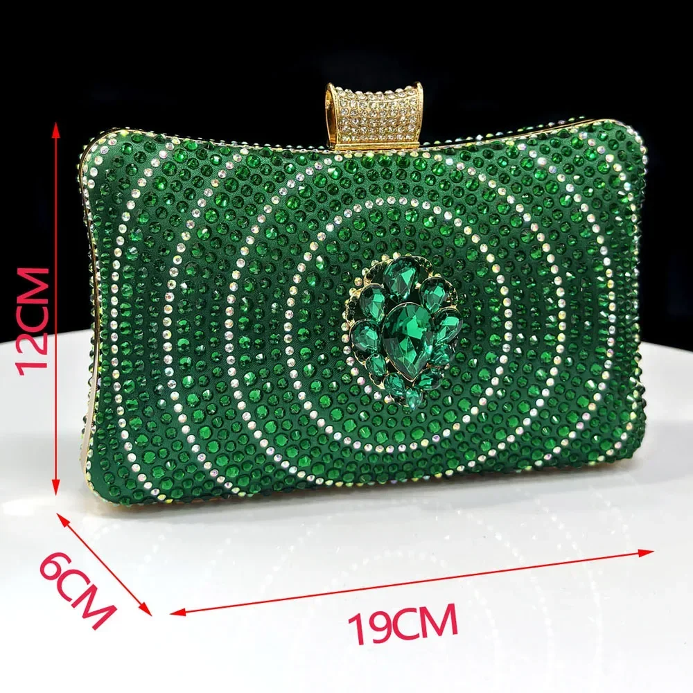 Crystal Rhinestone Heels & Clutch Bag Set Pointed Slingback Heels Women Wedding Prom Party Elegant Formal Matching Shoe Purse