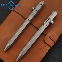 Multifunctionele Titanium Tactische Pen Gel Inkt Balpen Zelfverdediging Schrijfgereedschap Noodglazen Breker Survival Benodigdheden