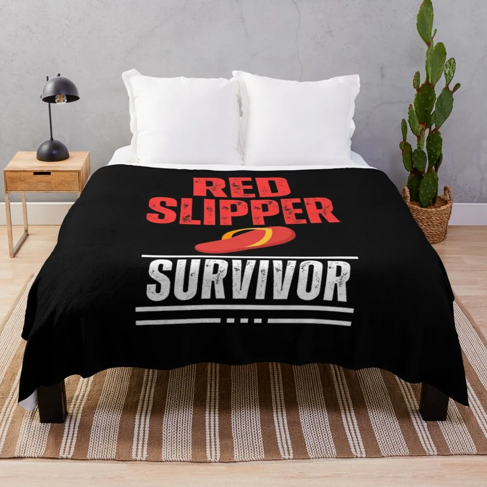 Red Slipper Survivor Throw Blanket Blankets Sofas Of Decoration warm winter cosplay anime Blankets