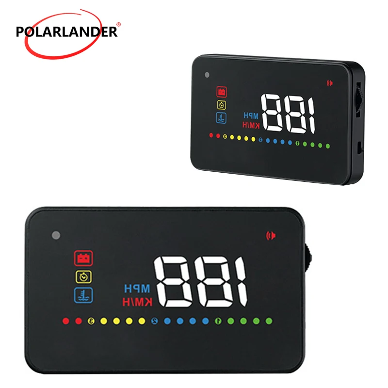 A200 Smart Car HUD Head Up Display OBD2 EUOBD Plug Play Auto Manual Brightness Speed RPM Alarm Monitor