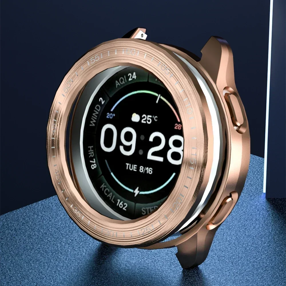 Cover for Xiaomi Mi Watch S3 Case Accessories PC Protector Shell for Mi Watch S3 Electroplated Wire Drawing Hollow Case+bezel image 4