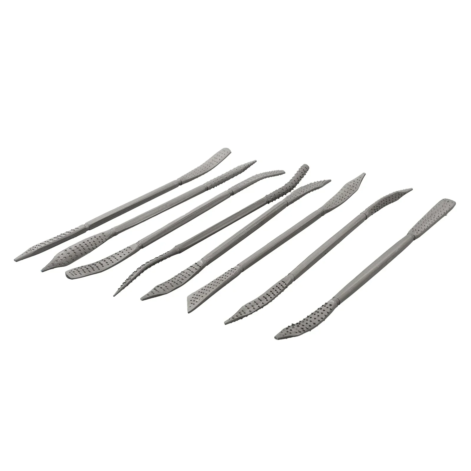 8pcs Coarse Riffler Files 190mm Carbon Steel Professional Wood Rasp File Set Woodworking Carving Workshop Equipment