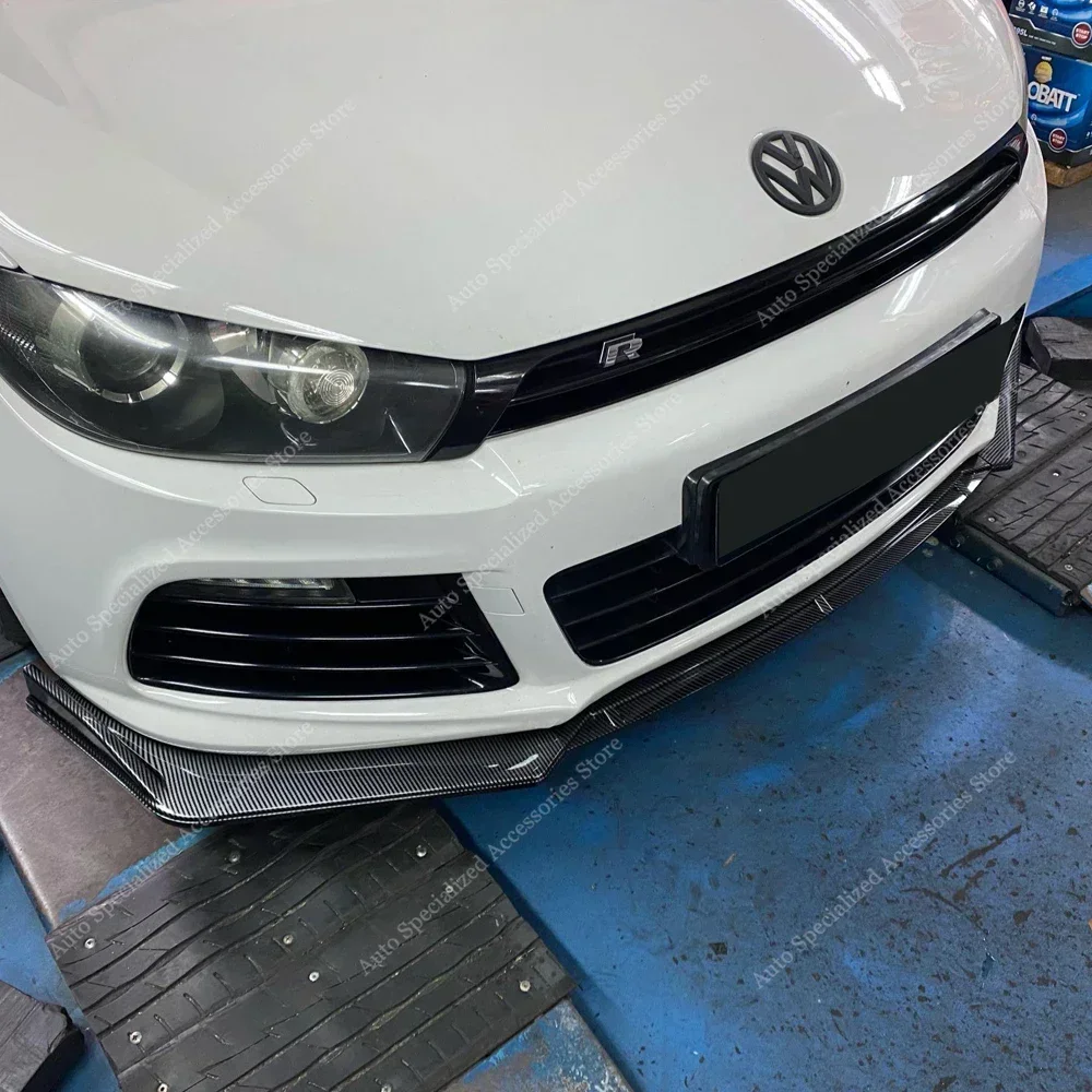 Para vw scirocco mk3 r 3 pçs amortecedor dianteiro do carro spoiler divisor difusor scirocco iii r 2010-2017 estilo bodykits ajuste