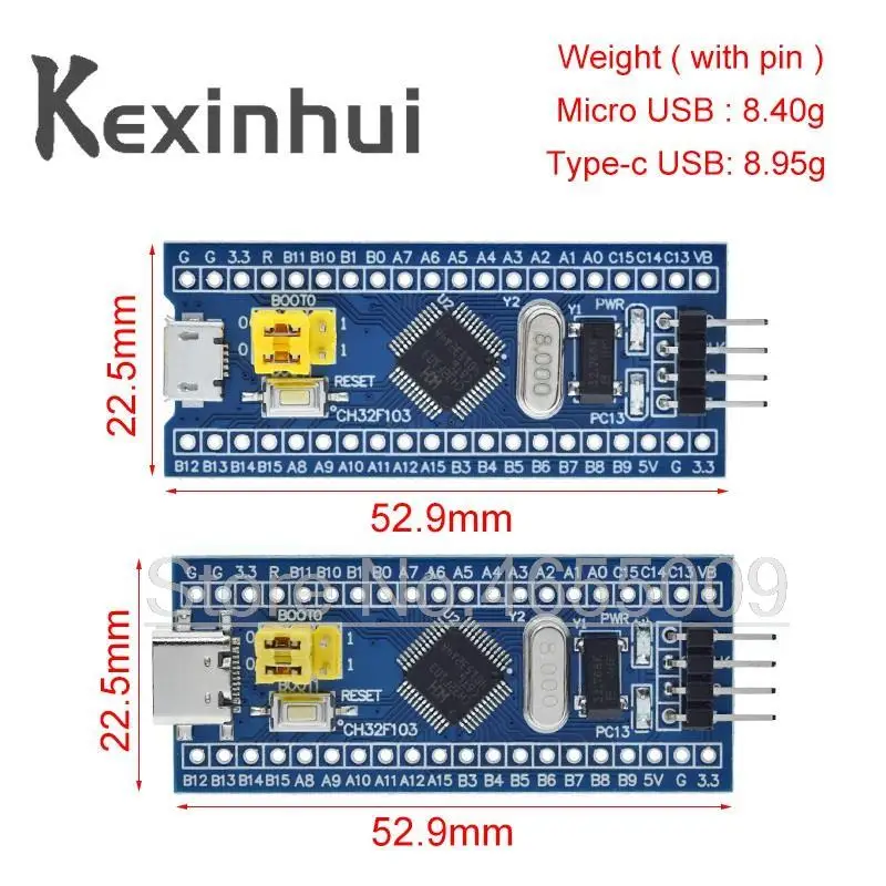 Original STM32F103C8T6 STM32F103C6T6 ARM STM32 Minimum System Development Board Module + ST-Link V2 Mini STM8 Simulator Download