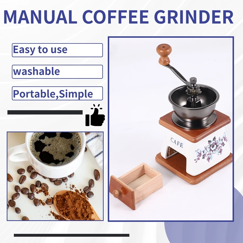 Manual Coffee Grinder New Ceramic Hand Grinder Small Coffee Powder Grinder Household Grinder Ceramic Grinding Core-A50M view 5
