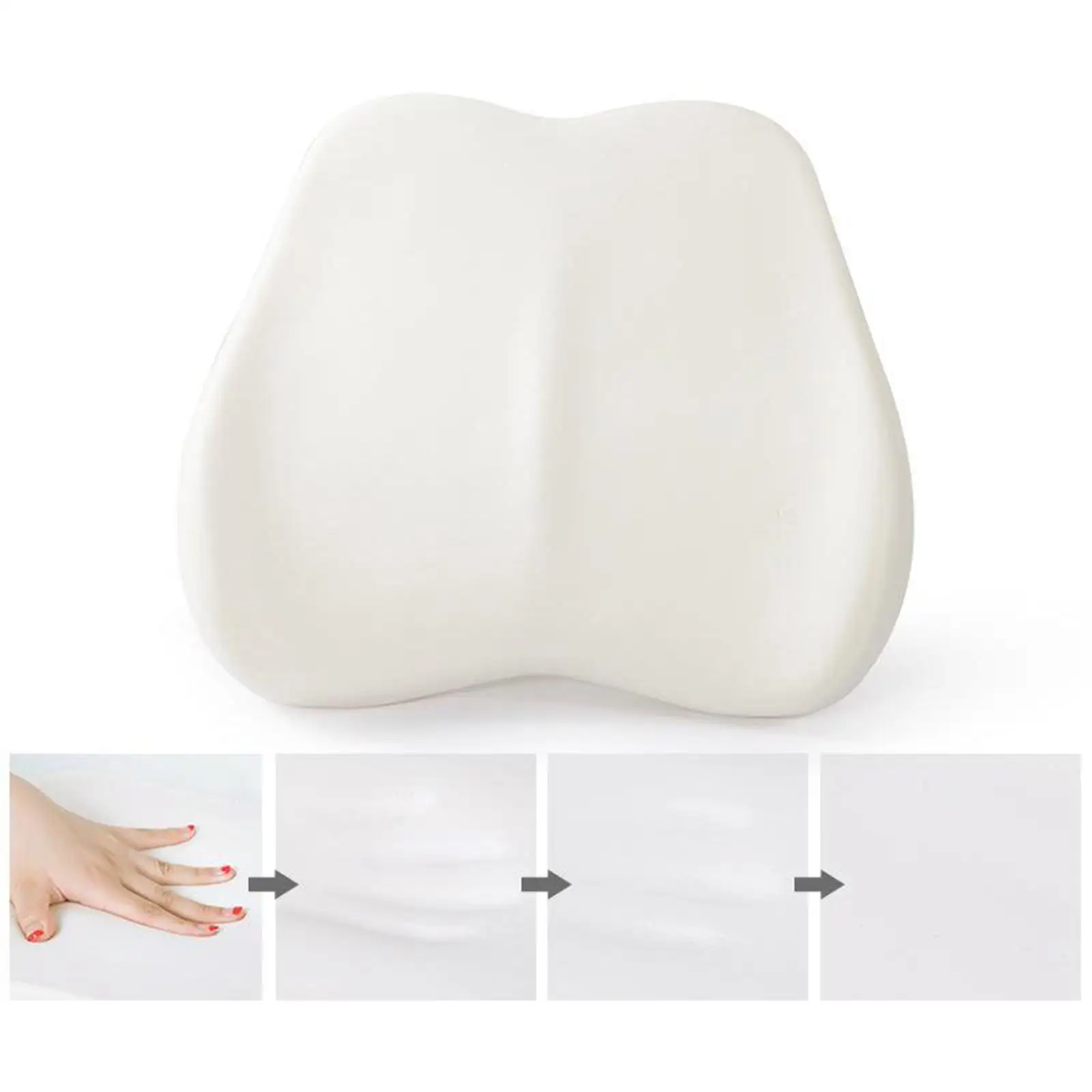 Memory Foam Support Back Cushion, Lower Back for Office and - Removable and Washable Cover