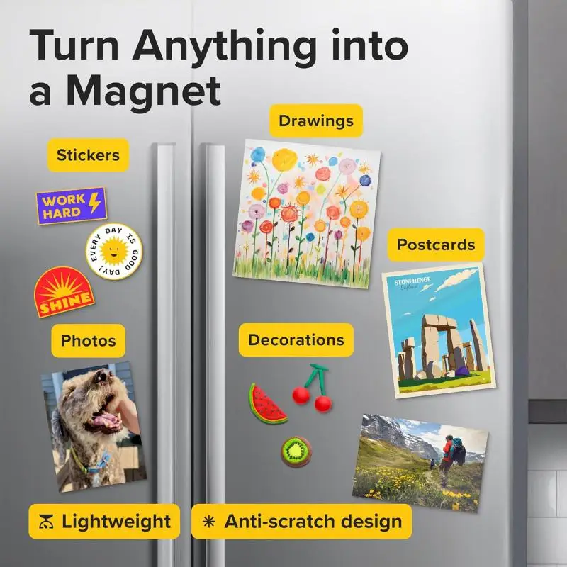 1Set, Adhesive Backed Magnetic Sheet Multifunctional Multi-Scene Magnetic Stickers, Can Be Used As Refrigerator Stickers